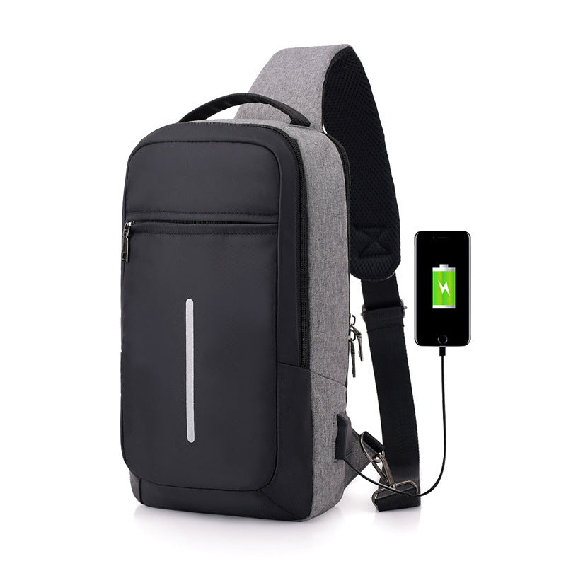 Anti-theft USB charging chest bag, backpack