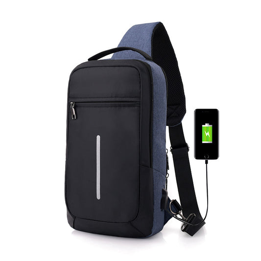 Anti-theft USB charging chest bag, backpack