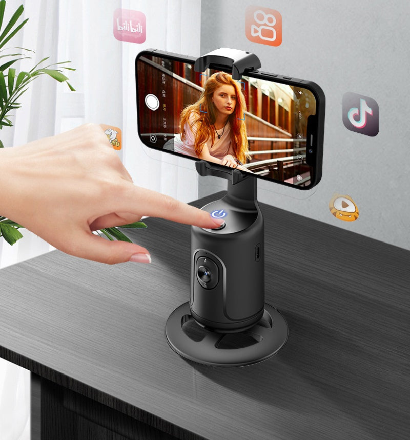 Supporto Telefono Con Tracciamento Viso A 360°, Autoscatto Intelligente Con Fotocamera Integrata, Batteria 2400mAh, Motion Sensing Per Videochiamate
