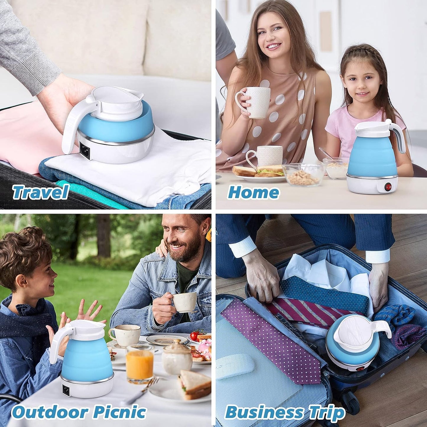 Foldable Electric Kettle, Camping Kettle, Mini Travel Kettle