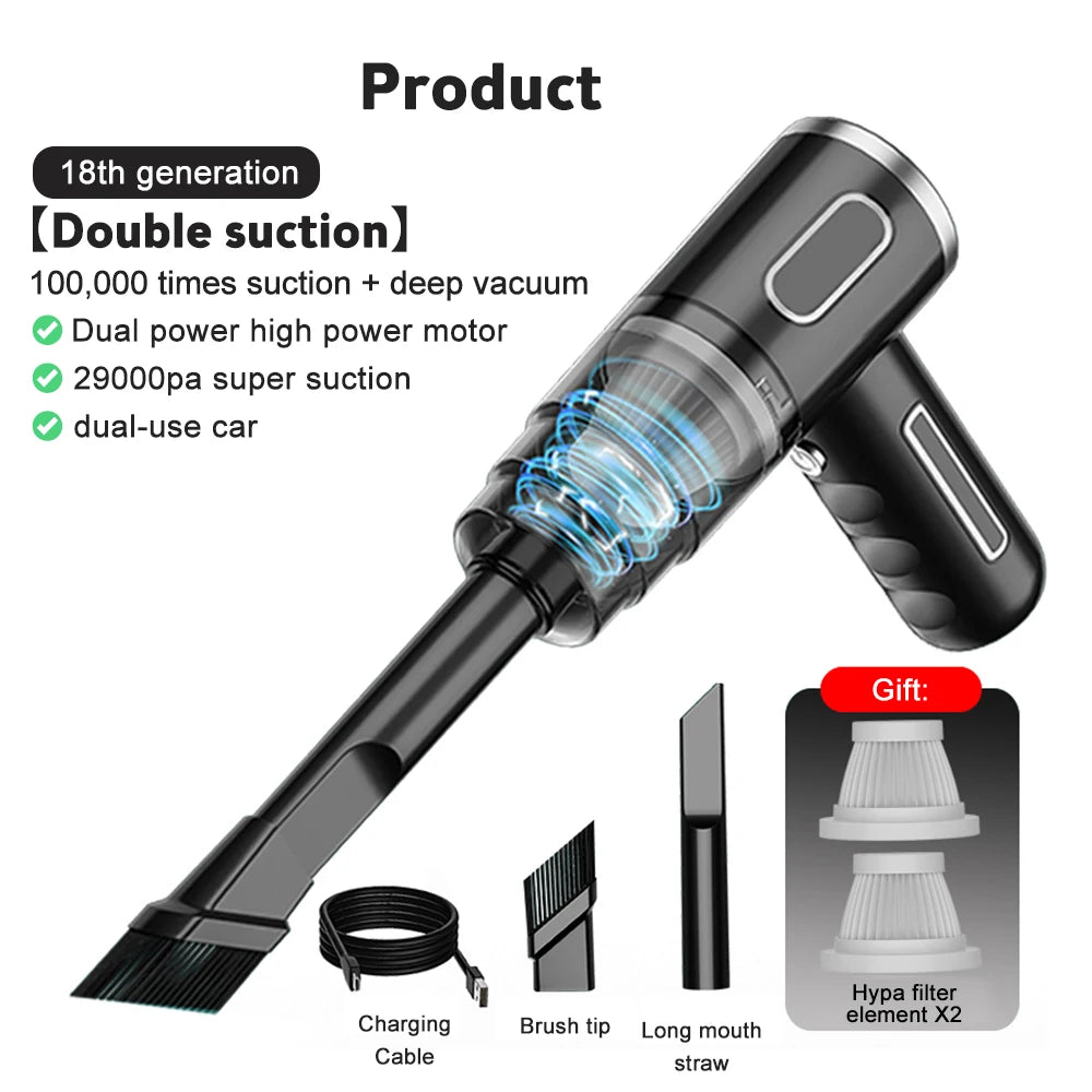 Wireless Car Vacuum Cleaner (Strong Suction)